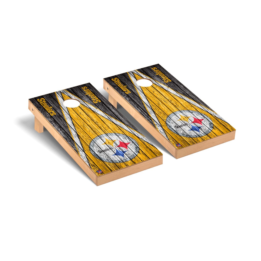 Pittsburgh Football Corn Hole Board Set with Carry Case Skip's Garage