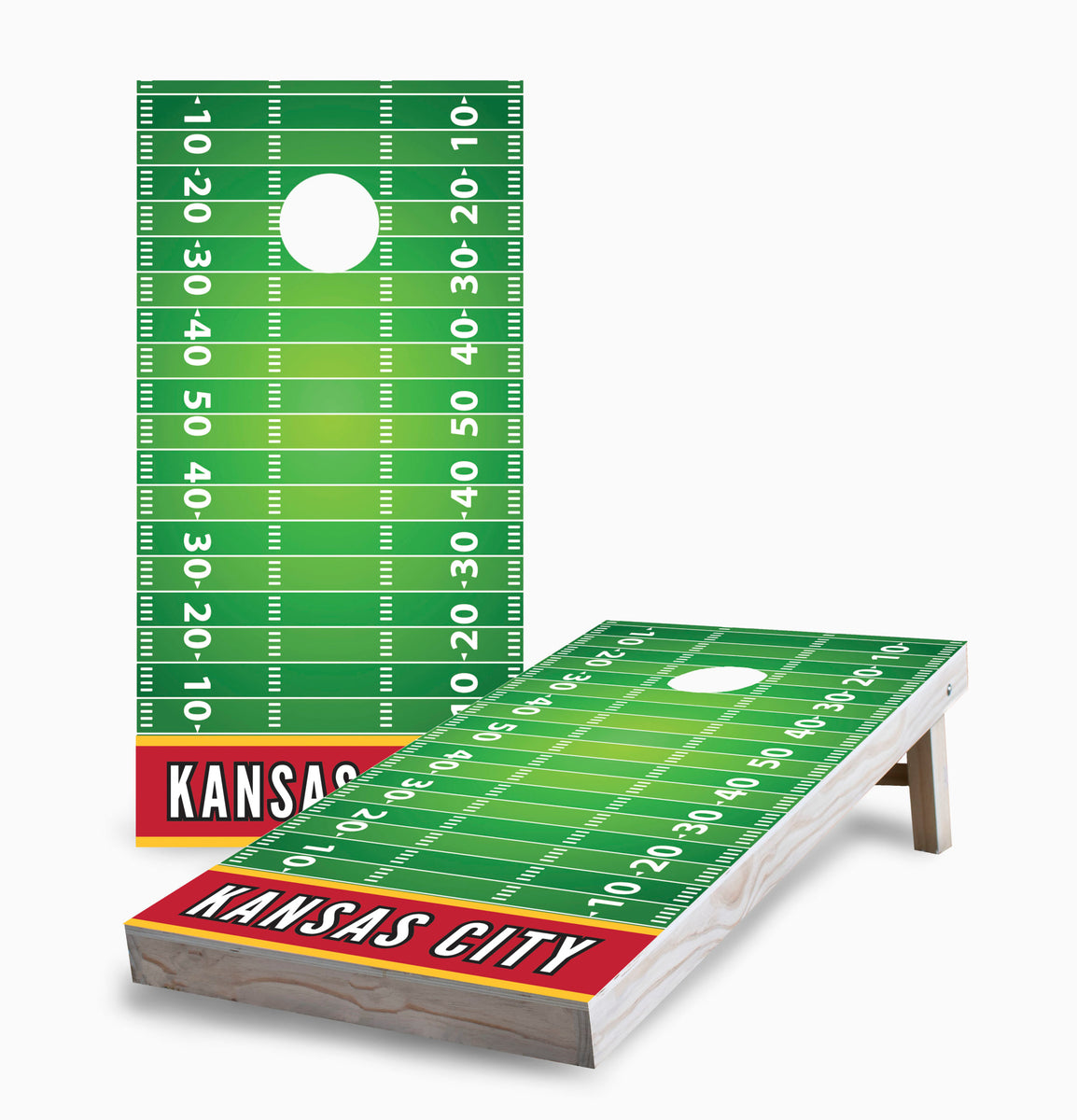 Kansas City Football Cornhole Board Set V3
