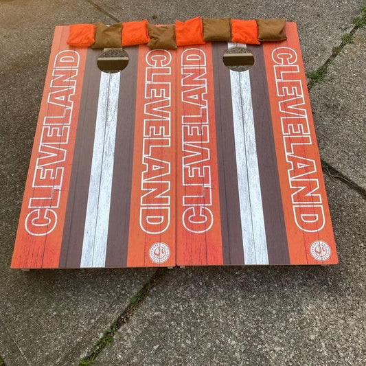 Cleveland Browns cornhole boards for fun