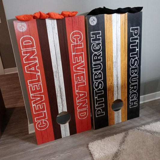 sports themed cornhole boards