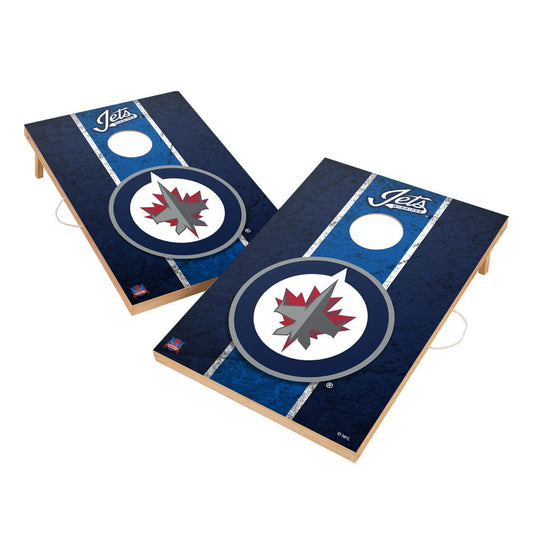 Vintage Winnipeg Jets Solid Wood 2x3 Cornhole Set