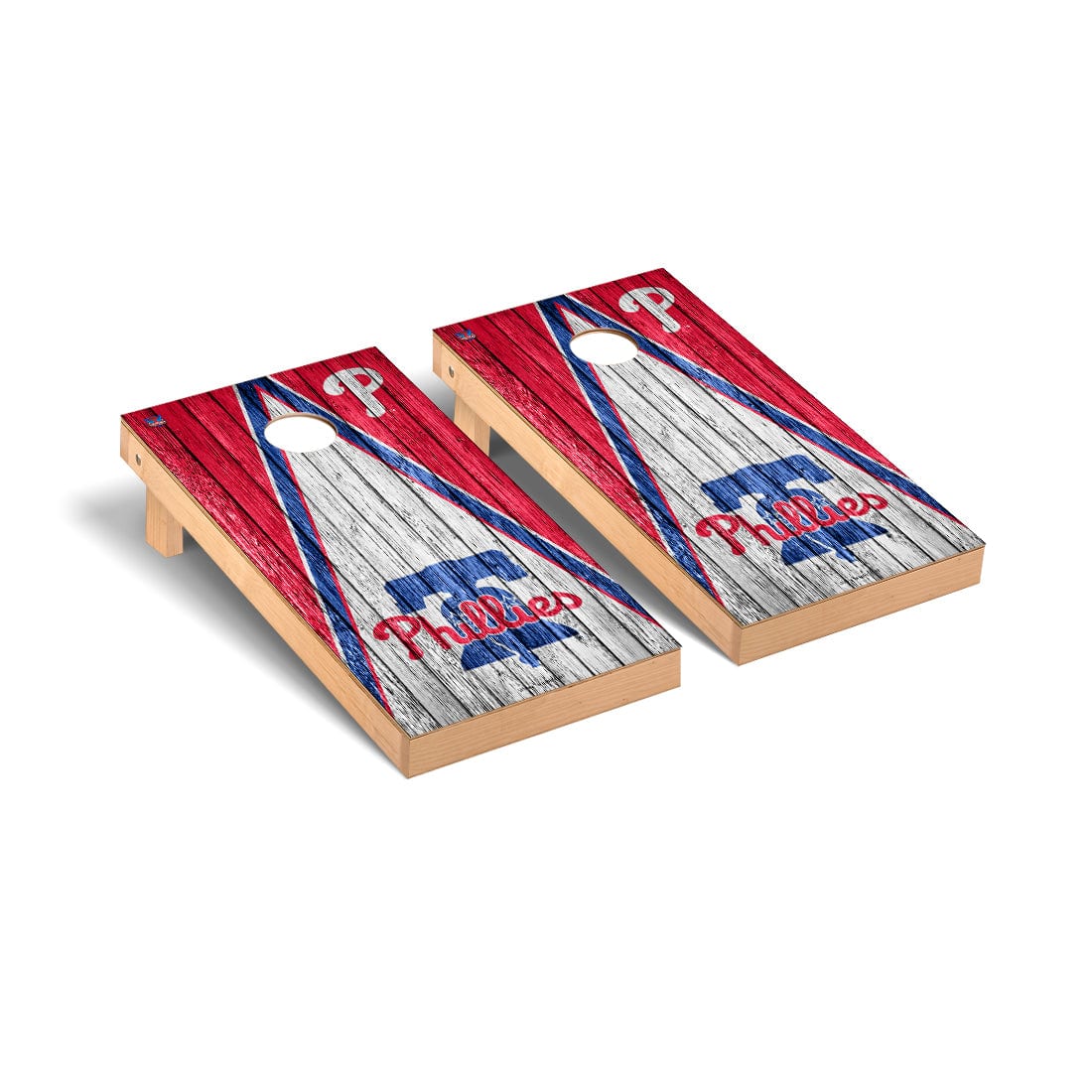 Philadelphia Phillies Cornhole Board Set - Triangle Weathered Version ...