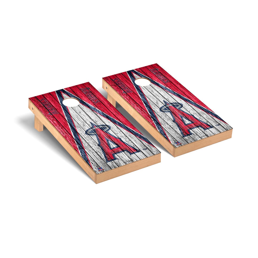 Los Angeles Angels Cornhole Board Set - Triangle Weathered Version ...