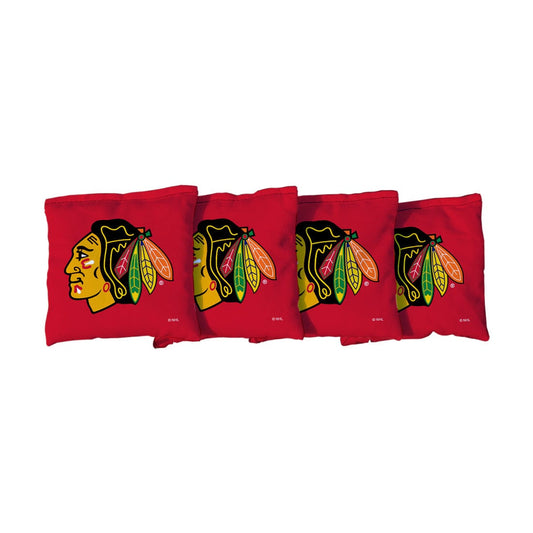 Chicago Blackhawks Red Cornhole Bags