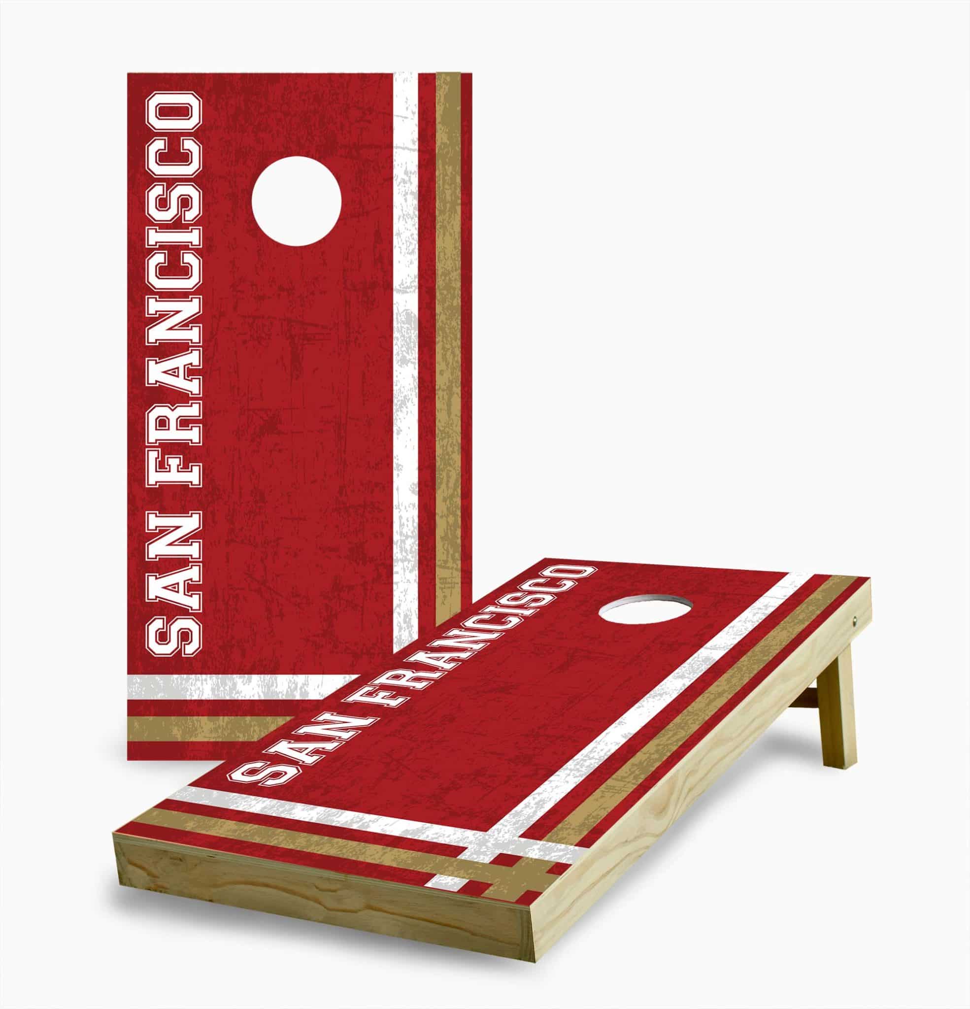 San Franscico 49'ers 2024 Cornhole Board Wraps