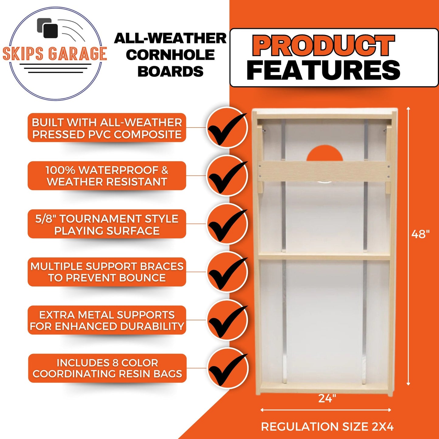 cvc all-weather cornhole specs