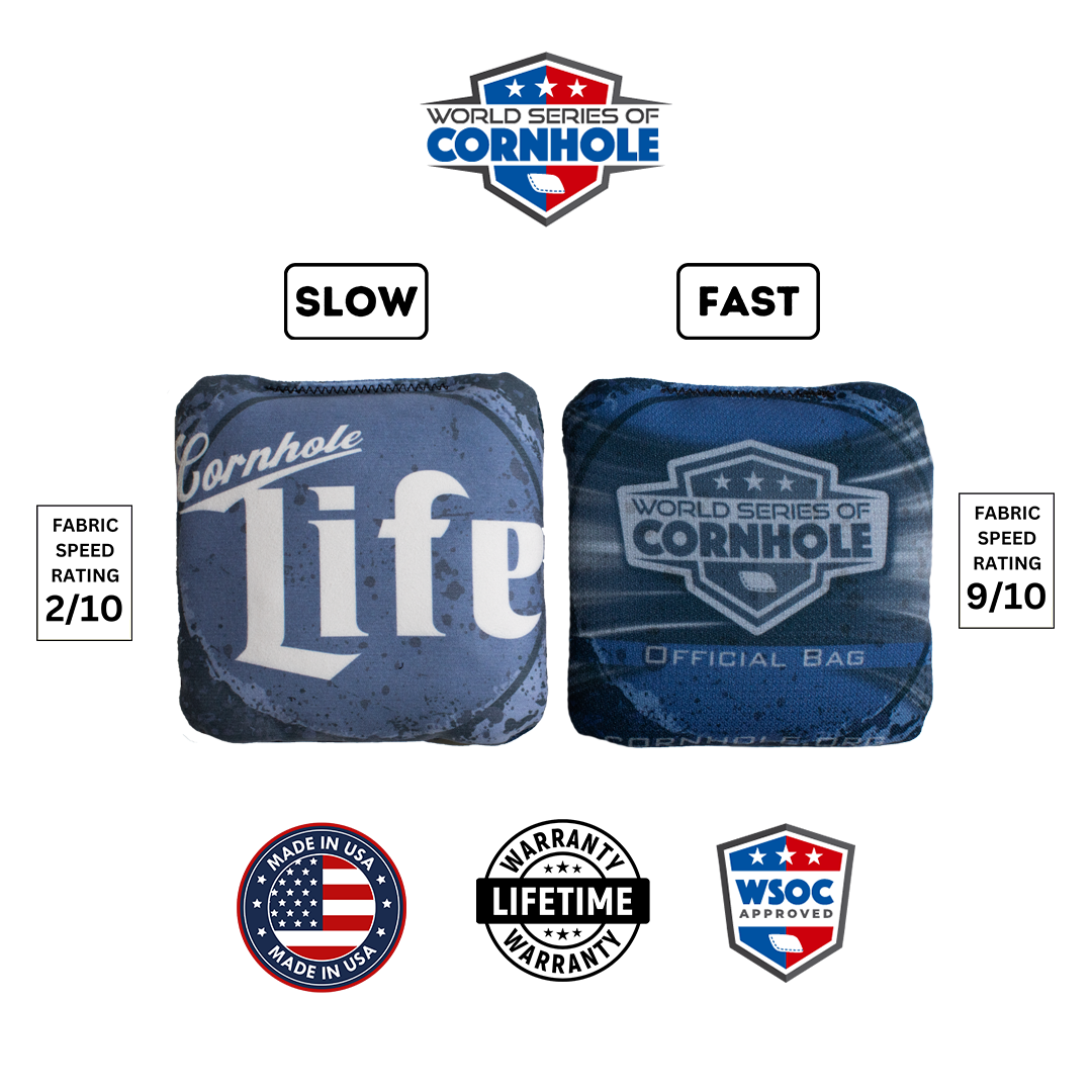 Cornhole Life Blue speed rating