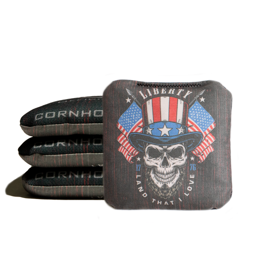 Land that I Love Black Cornhole Bags