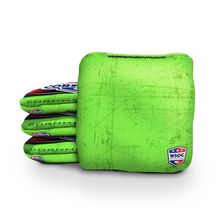 Simple Highlighter Green Cornhole Bags
