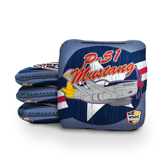 P-51 Mustang Blue Cornhole Bags