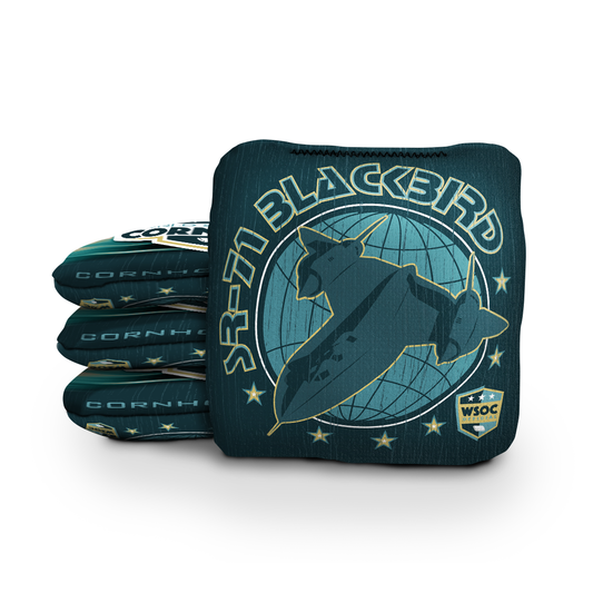 SR-71 Blackbird Dark Green Cornhole Bags