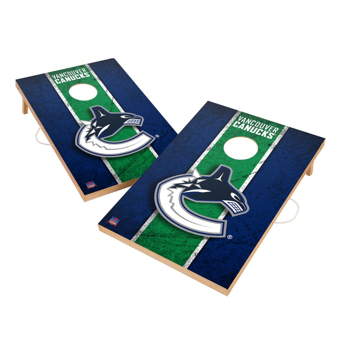 Vintage Vancouver Canucks Solid Wood 2x3 Cornhole Set