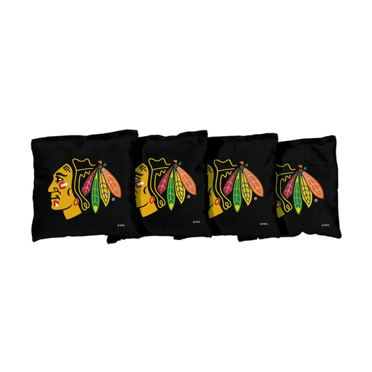 Chicago Blackhawks Black Cornhole Bags