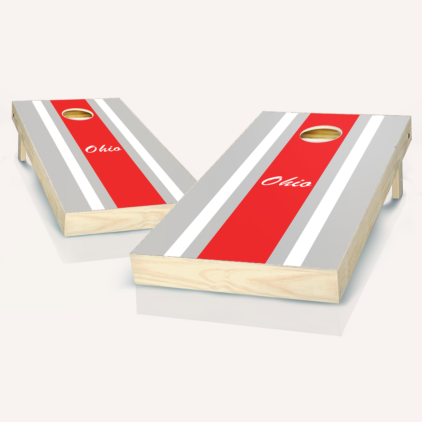 Ohio Stripe Cornhole Boards