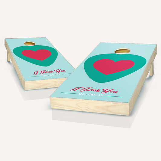 Guitar Pick Wedding Cornhole Boards