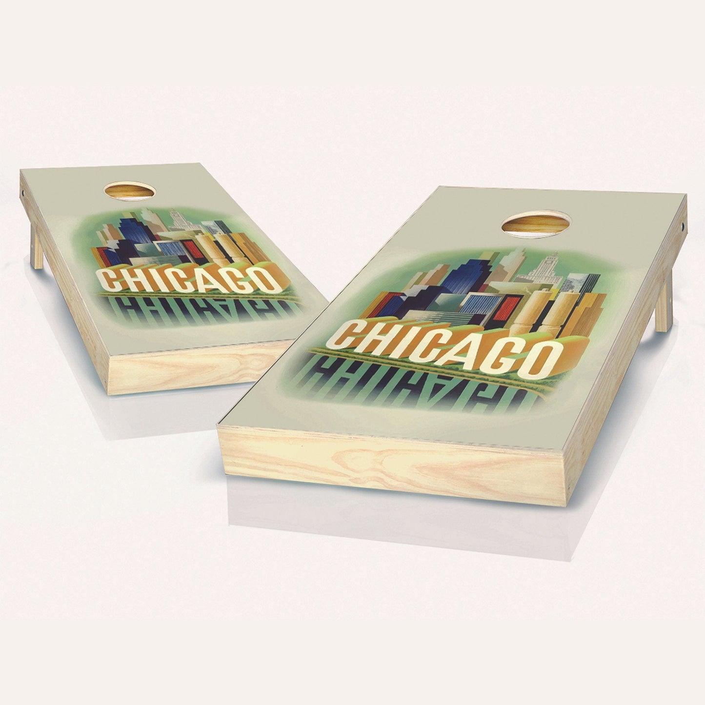 Chicago Poster Cornhole Boards