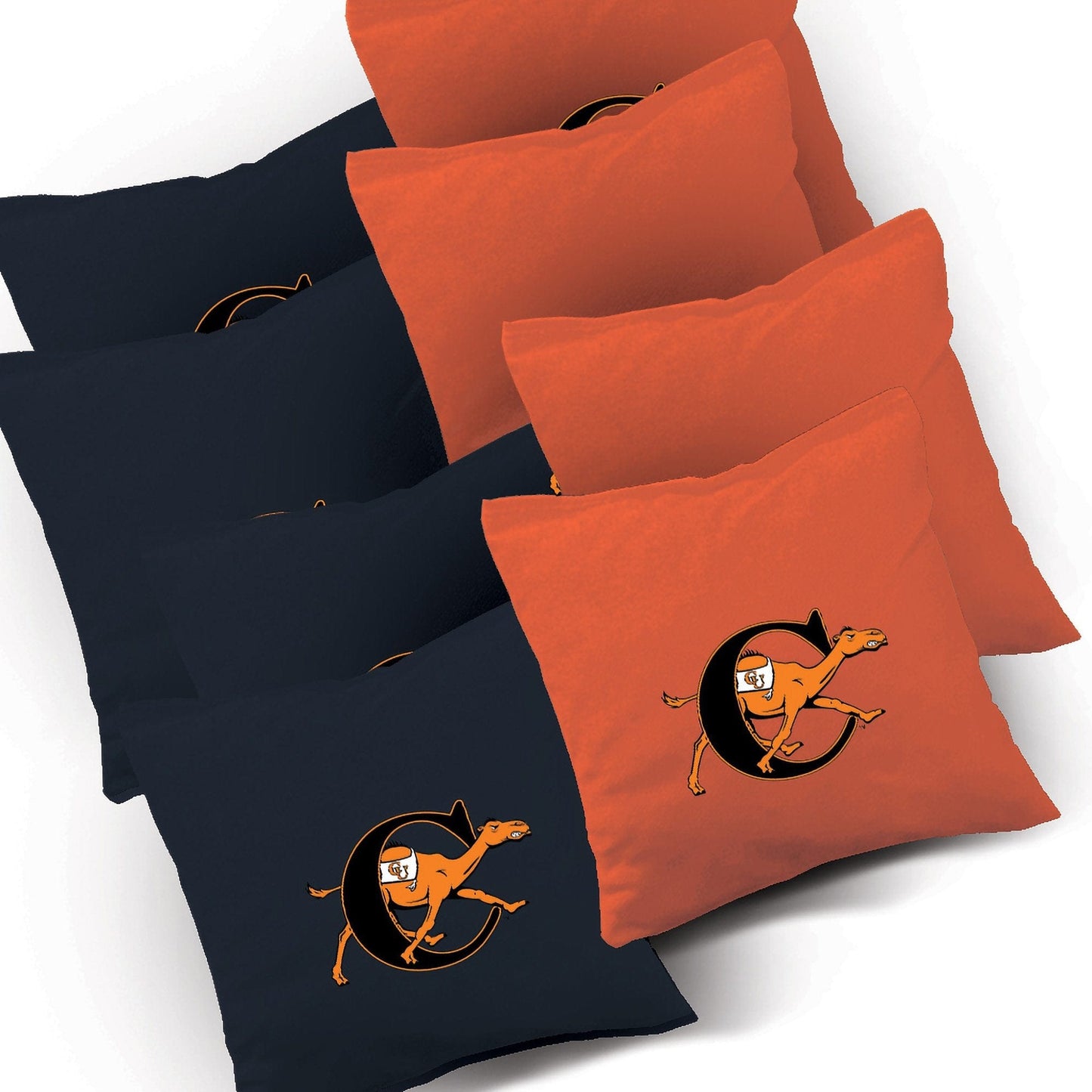 Campbell Swoosh team logo corn hole bags