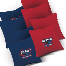 DePaul Swoosh team logo corn hole bags
