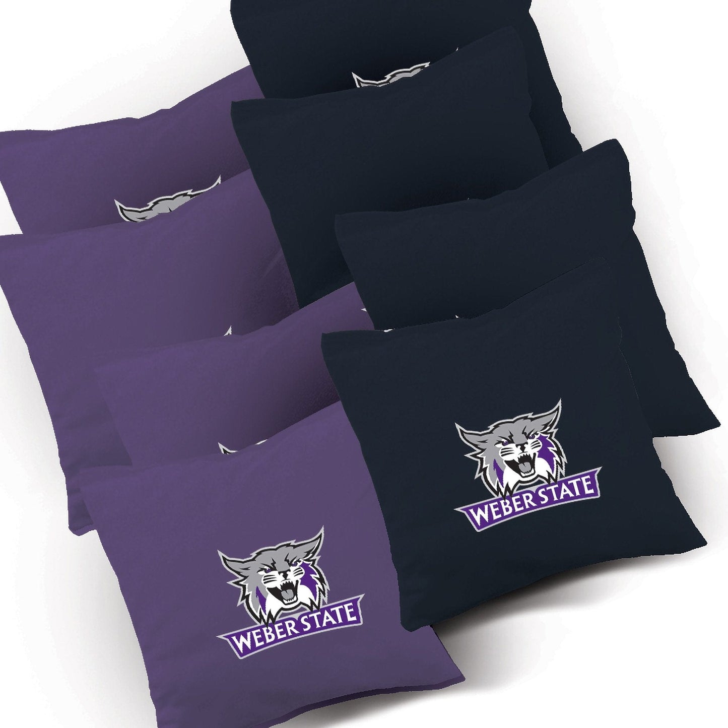 Weber State Smoke team logo corn hole bags