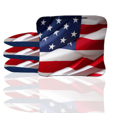 Classic American Wavy Flag Stick & Slide Cornhole Bags
