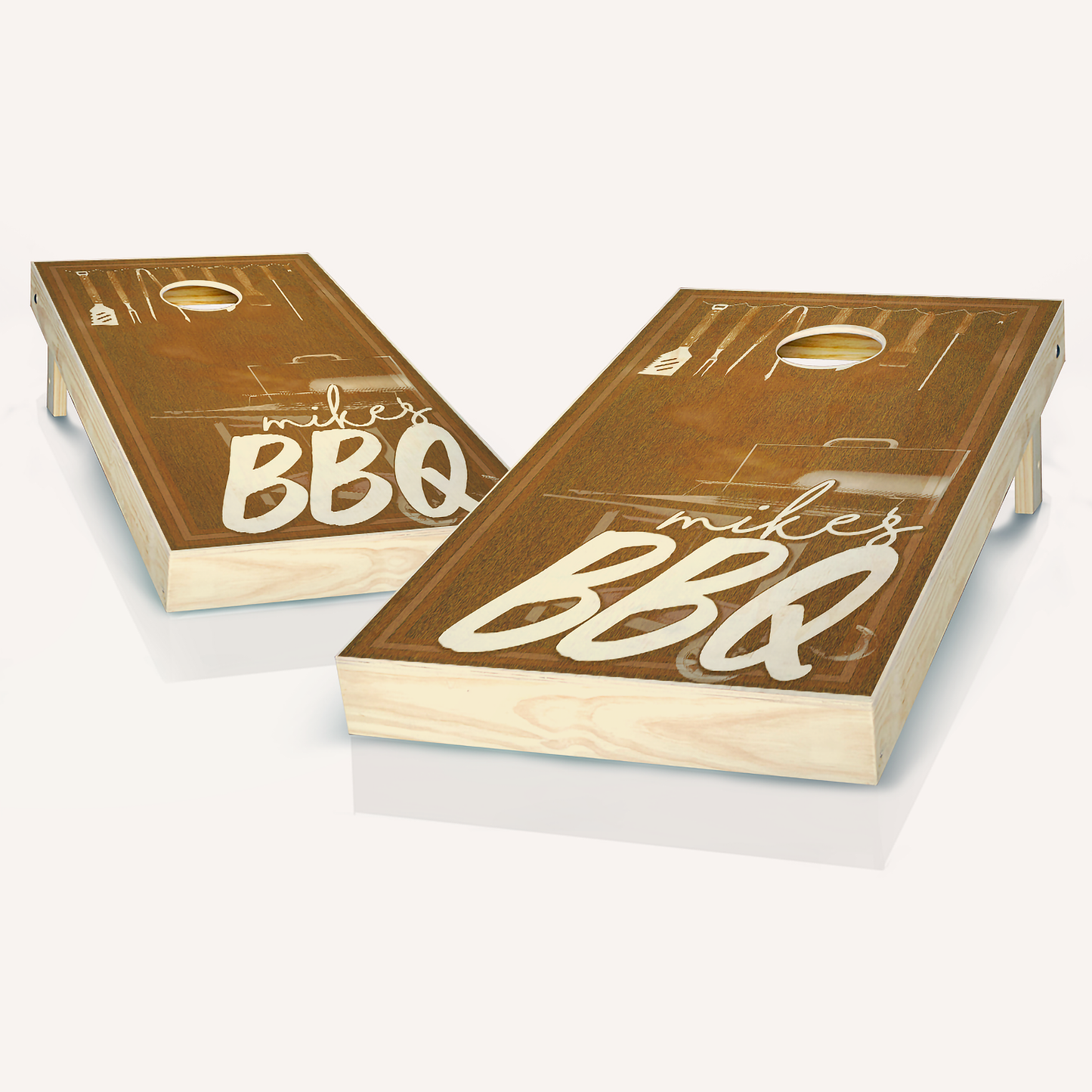 BBQ Chestnut Wedding Cornhole Boards