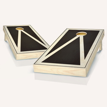 Pyramid Border Ebony Cornhole Boards
