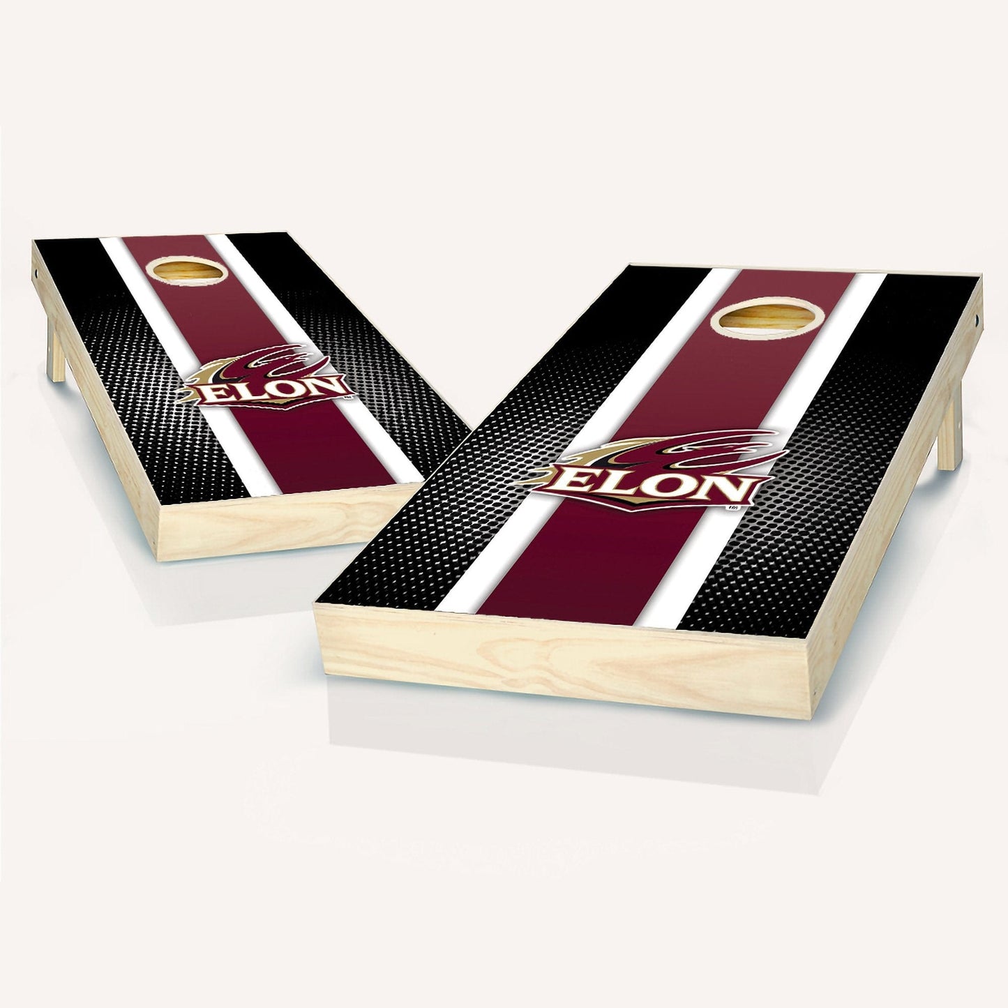 Elon Striped Cornhole Boards