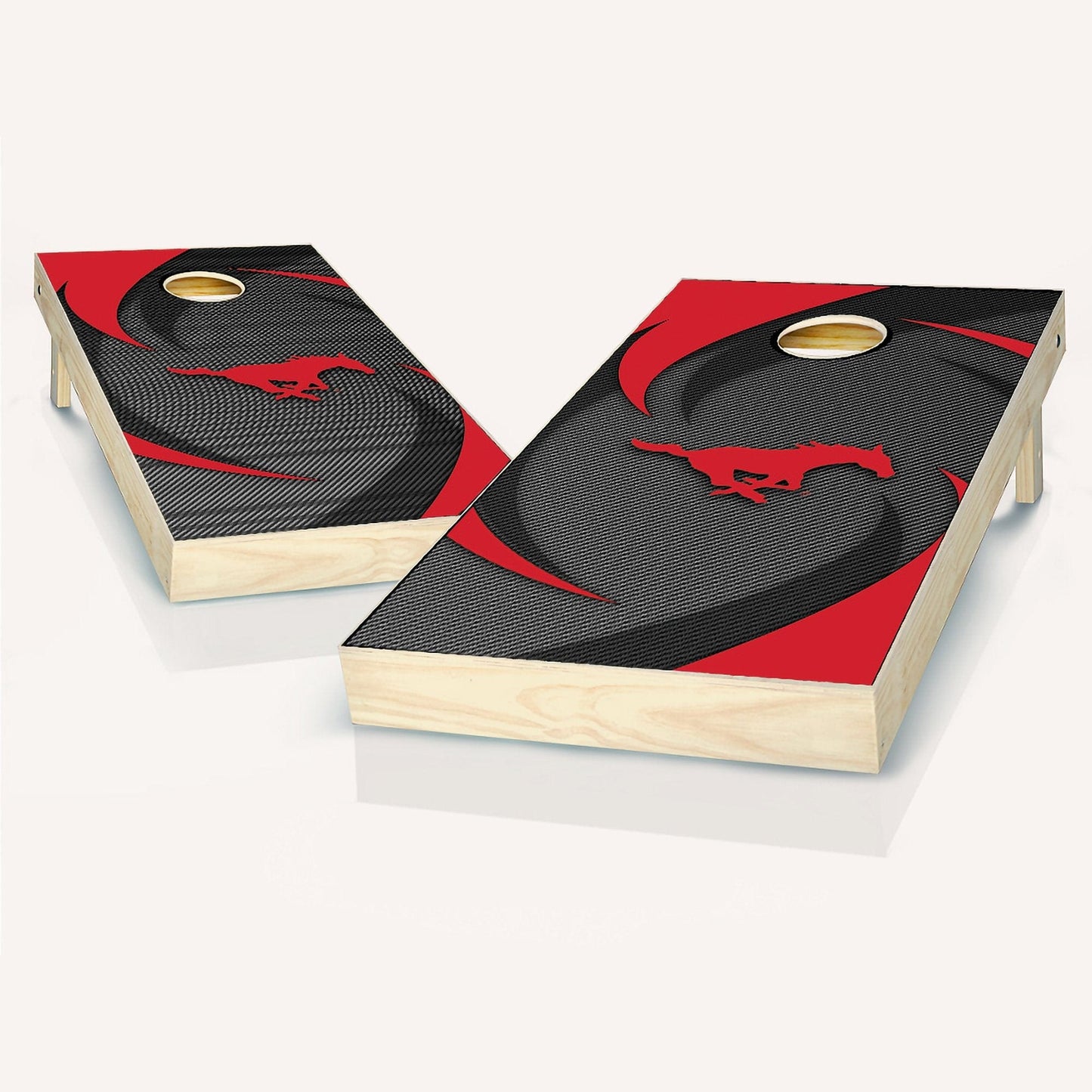 SMU Mustangs Swoosh Cornhole Boards