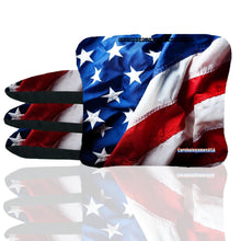 Realistic American Flag Cornhole Bags
