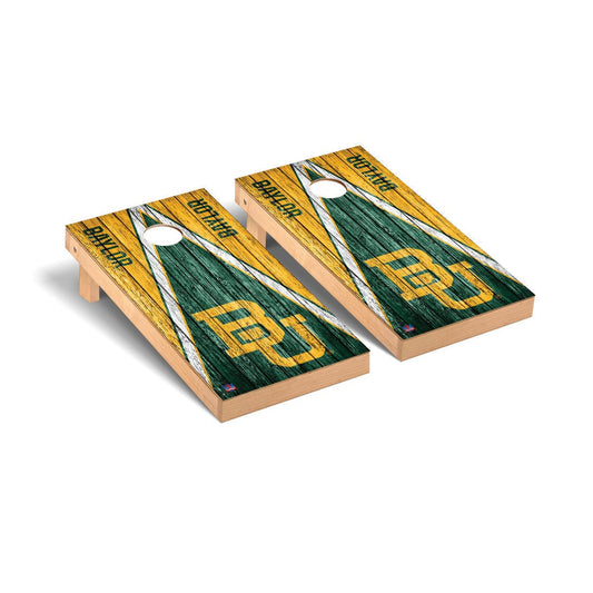 Baylor Bears Cornhole Board Set - Triangle Weathered Version