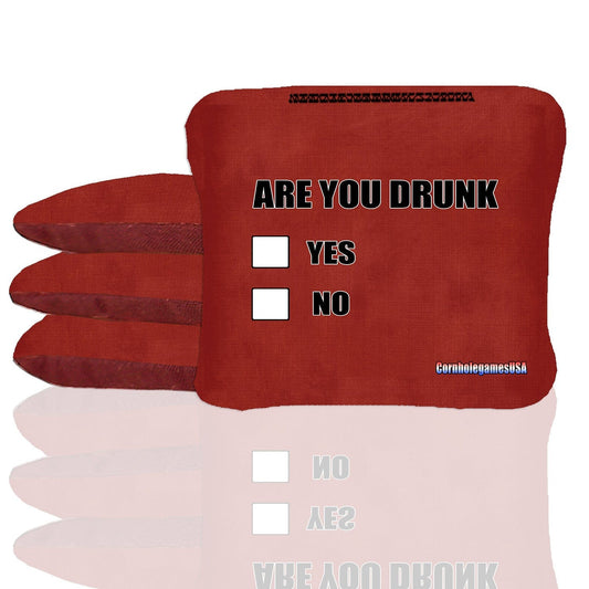 Are You Drunk (Red) Cornhole Bags