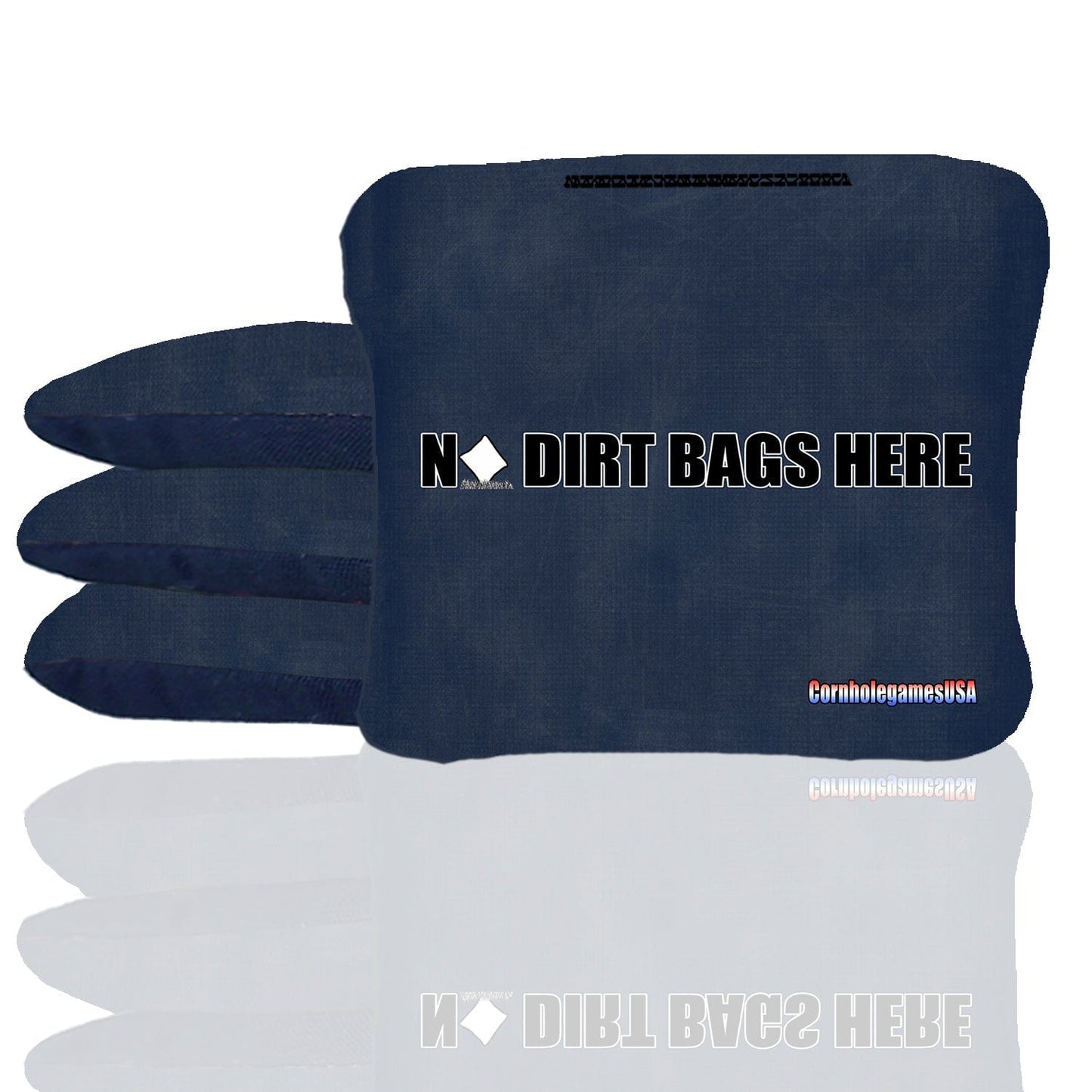 No Dirt Bags Here (Blue) Cornhole Bags