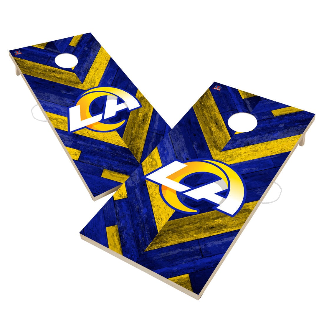 Los Angeles Rams NFL Cornhole Board Set - Herringbone Design