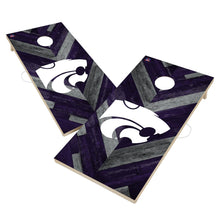 Kansas State University Wildcats Cornhole Board Set - Herringbone Design
