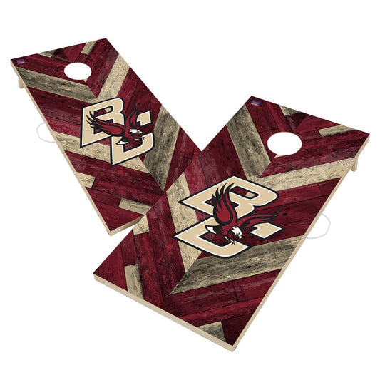 Boston College Eagles Cornhole Board Set - Herringbone Design