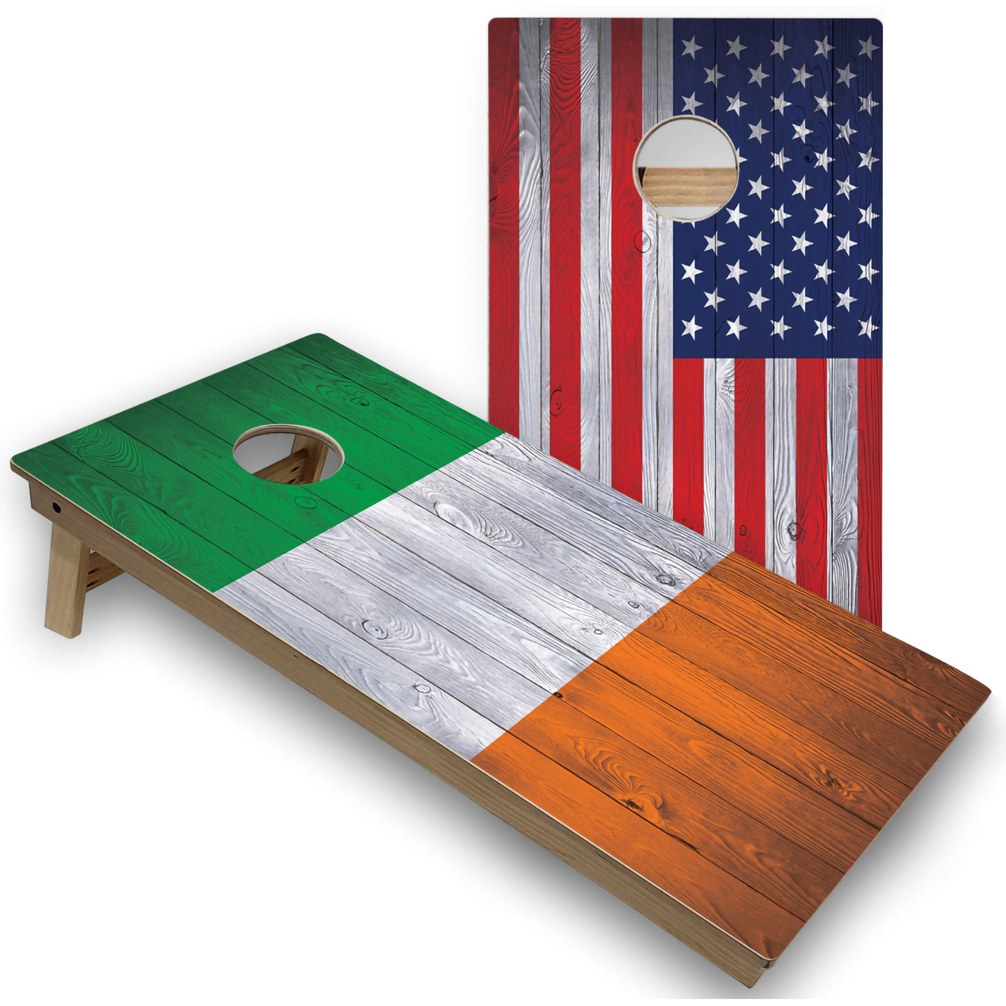 Ireland & USA Flag Cornhole Boards