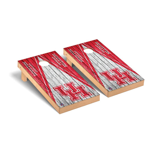 University of Houston Cougars Cornhole Board Set - Triangle Weathered Version