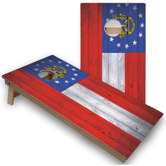 Georgia Flag Cornhole Boards