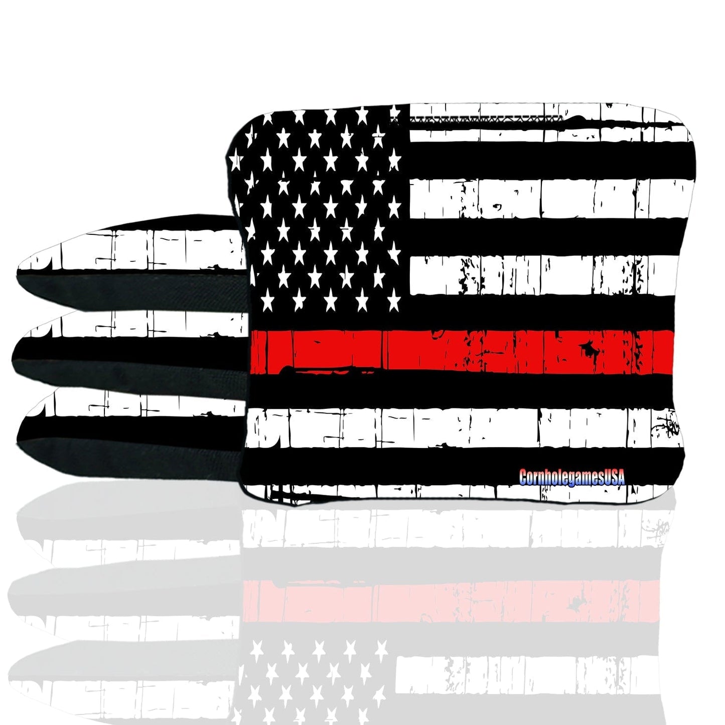 Thin Red Line Stick & Slide Cornhole Bags