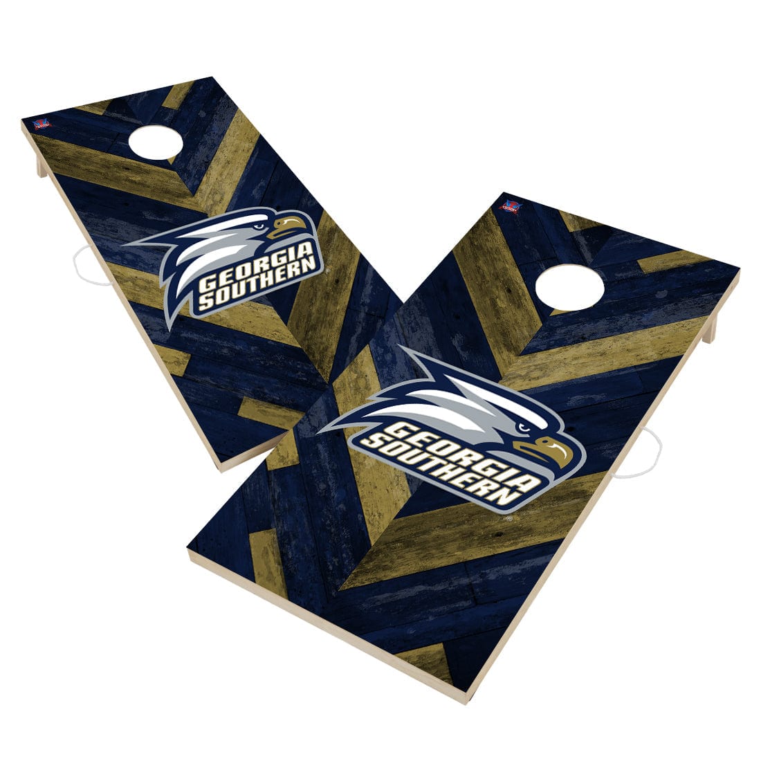 Georgia Southern Eagles GSU Cornhole Board Set - Herringbone Design