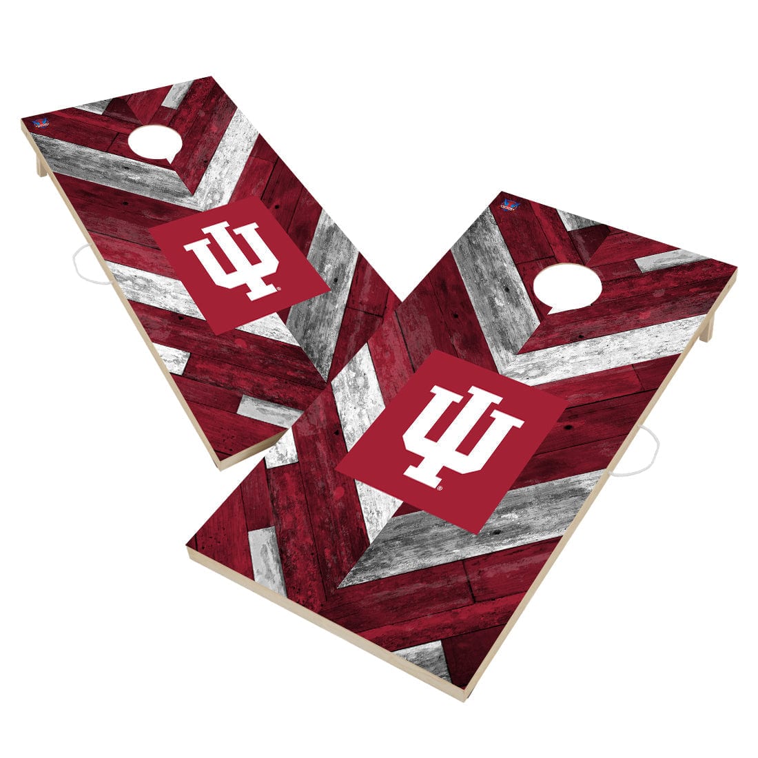 Indiana University Hoosiers Cornhole Board Set - Herringbone Design