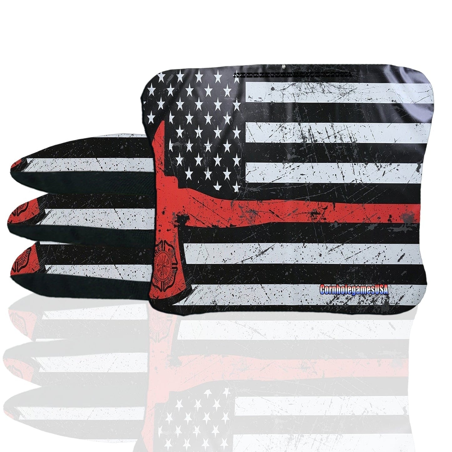 Red Line Axe Flag Stick & Slide Cornhole Bags