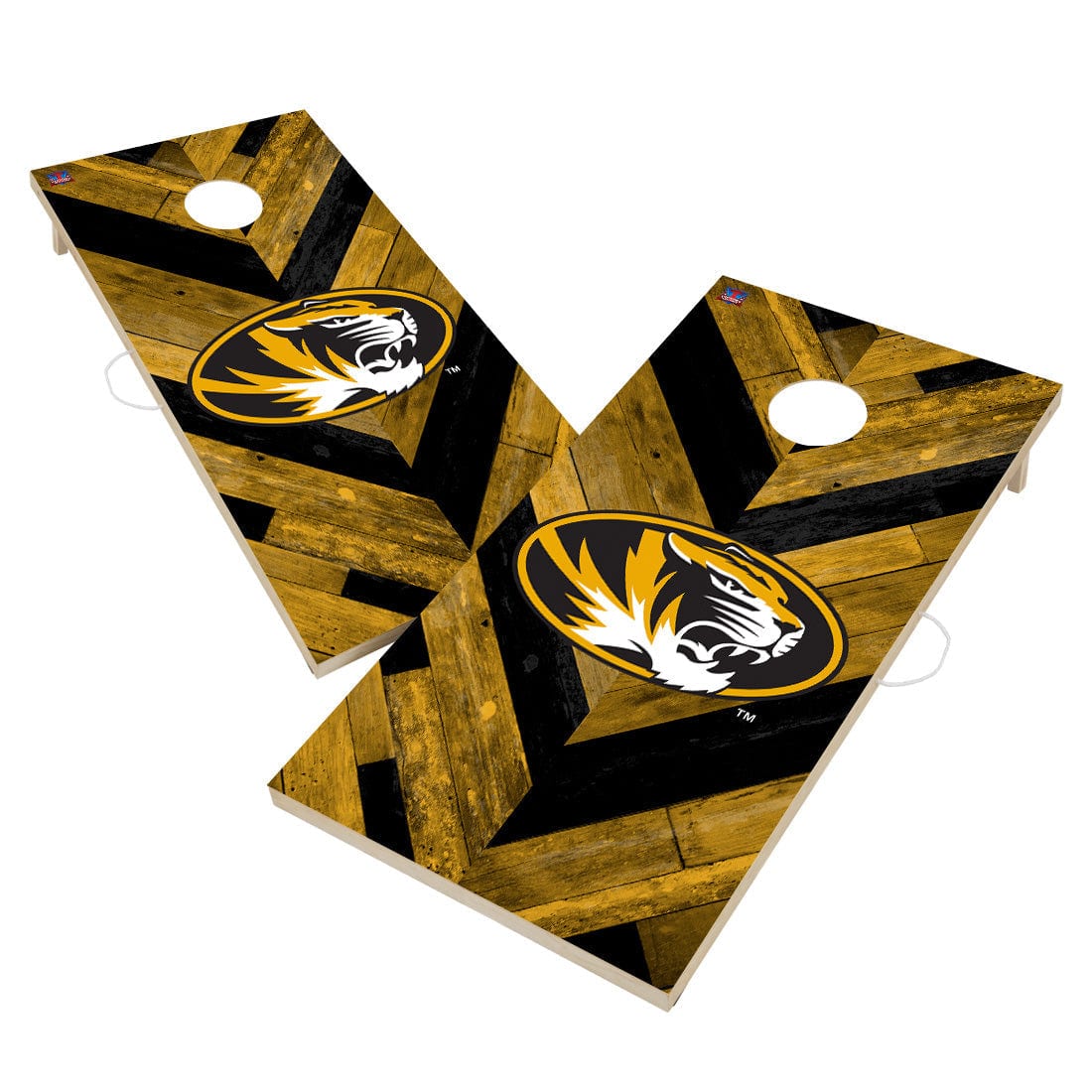 Missouri Tigers Cornhole Board Set - Herringbone Design