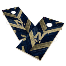 Naval Academy Midshipmen Cornhole Board Set - Herringbone Design
