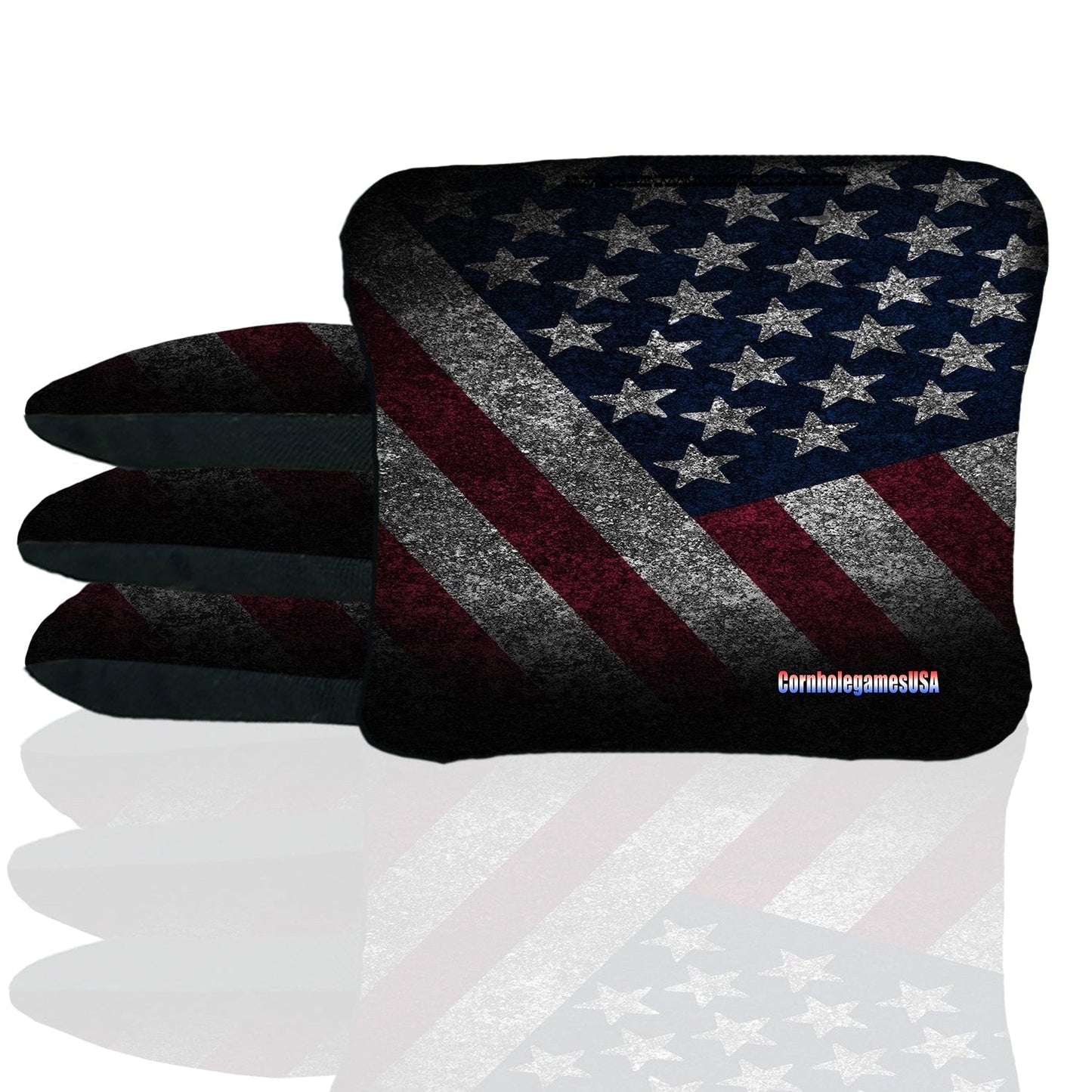 Faded American Flag Stick & Slide Cornhole Bags