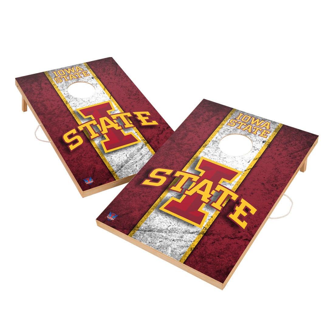 Vintage Iowa State University Cyclones Solid Wood 2x3 Cornhole Set