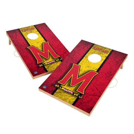 Vintage Maryland Terrapins Solid Wood 2x3 Cornhole Set