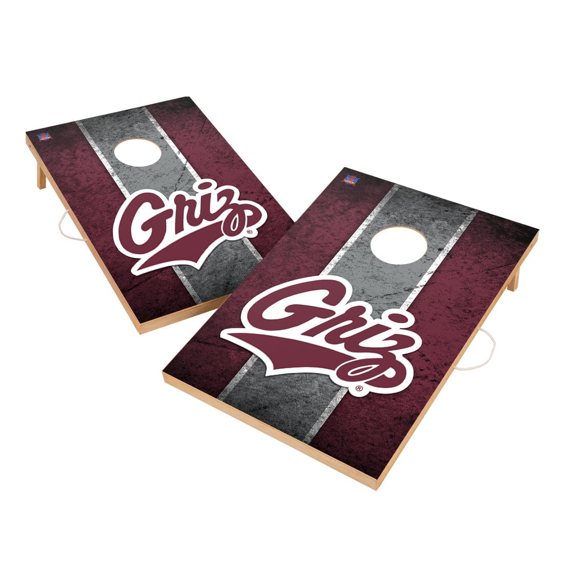 Vintage Montana Grizzlies Solid Wood 2x3 Cornhole Set