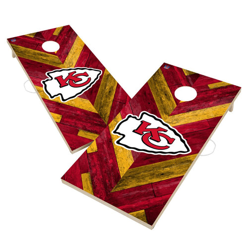 Hand painted Kansas City Chiefs cornhole boards  Cornhole designs, Diy  cornhole boards, Cornhole boards