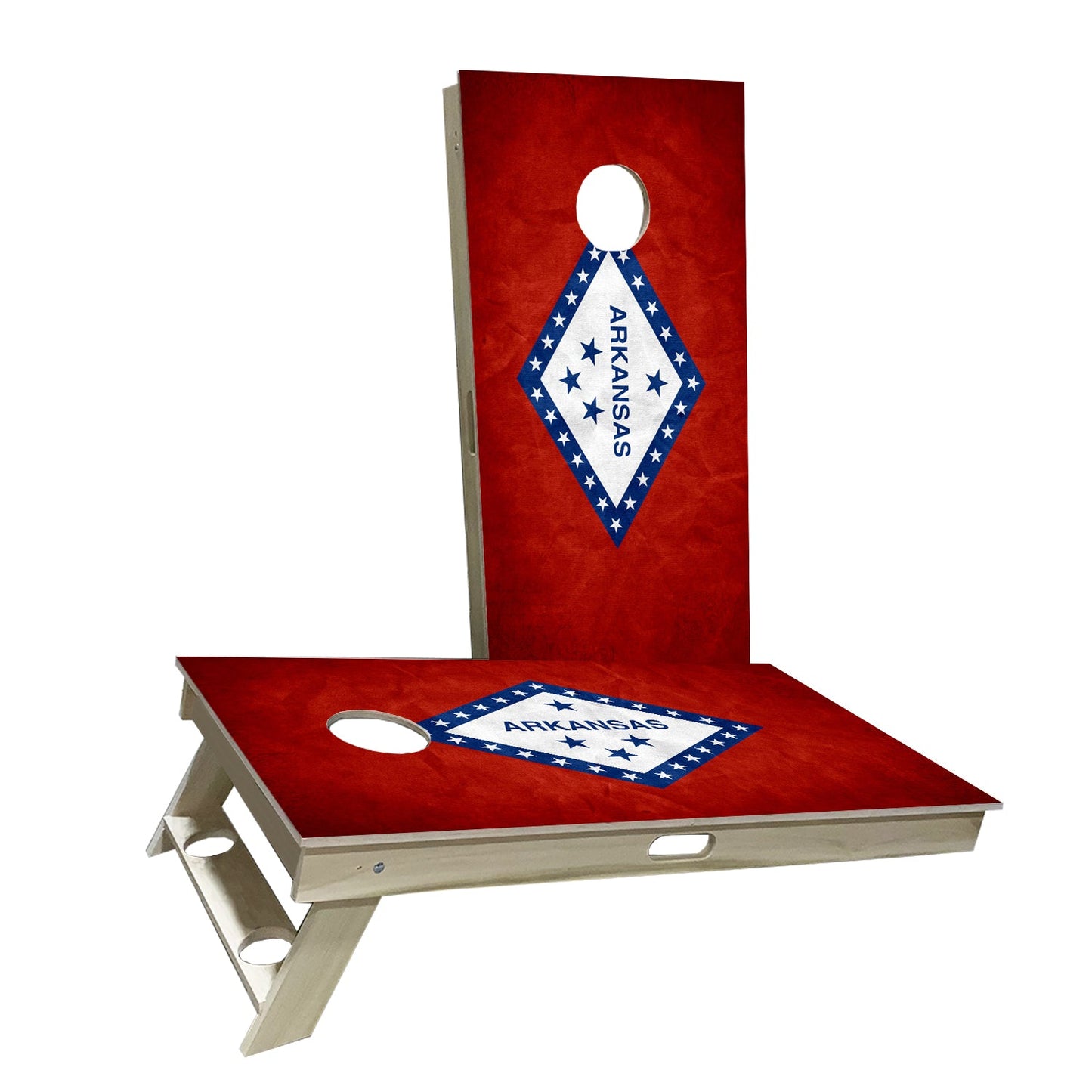 Arkansas Flag Cornhole Boards